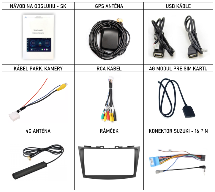 SK Prislusenstvo pre autorádio Xtrons IAP pre Suzuki Swift s CarPlay AndroidAuto - evtech.sk